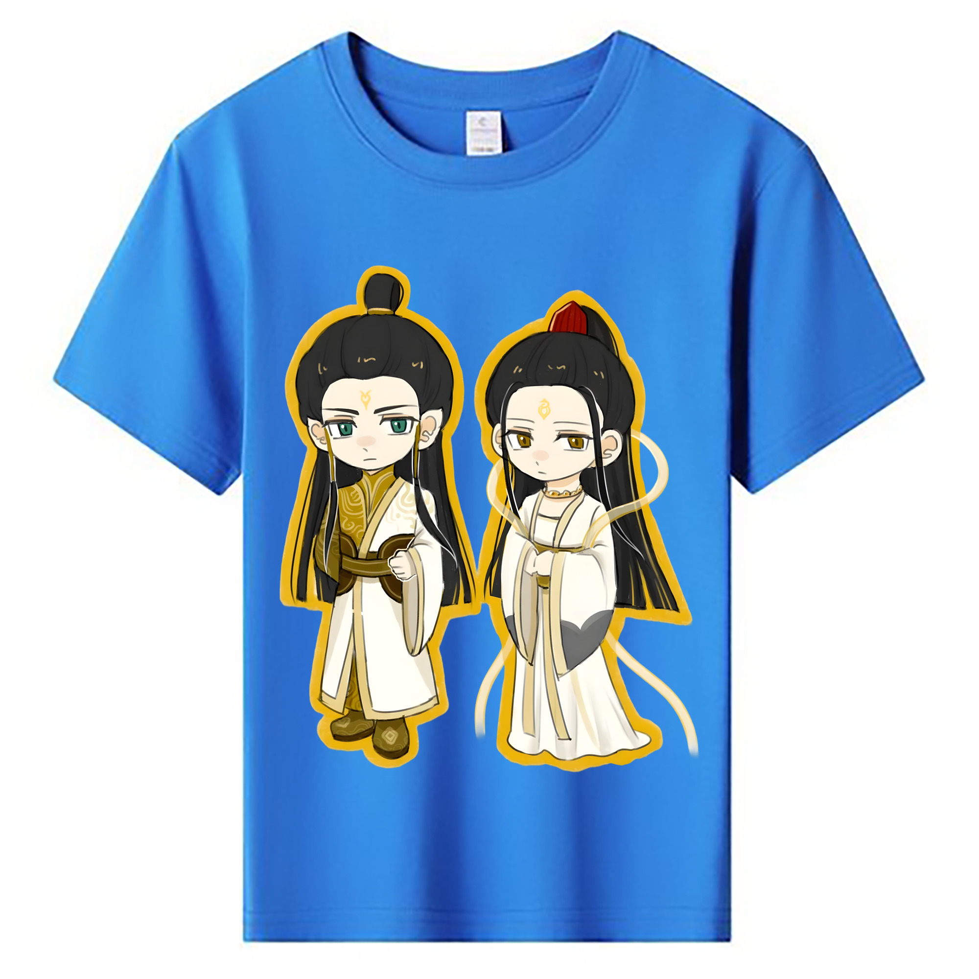 （画像用） Ne Zha 2 ナタ 魔童の大暴れ 綿100％キッズTシャツ（フロントプリント）